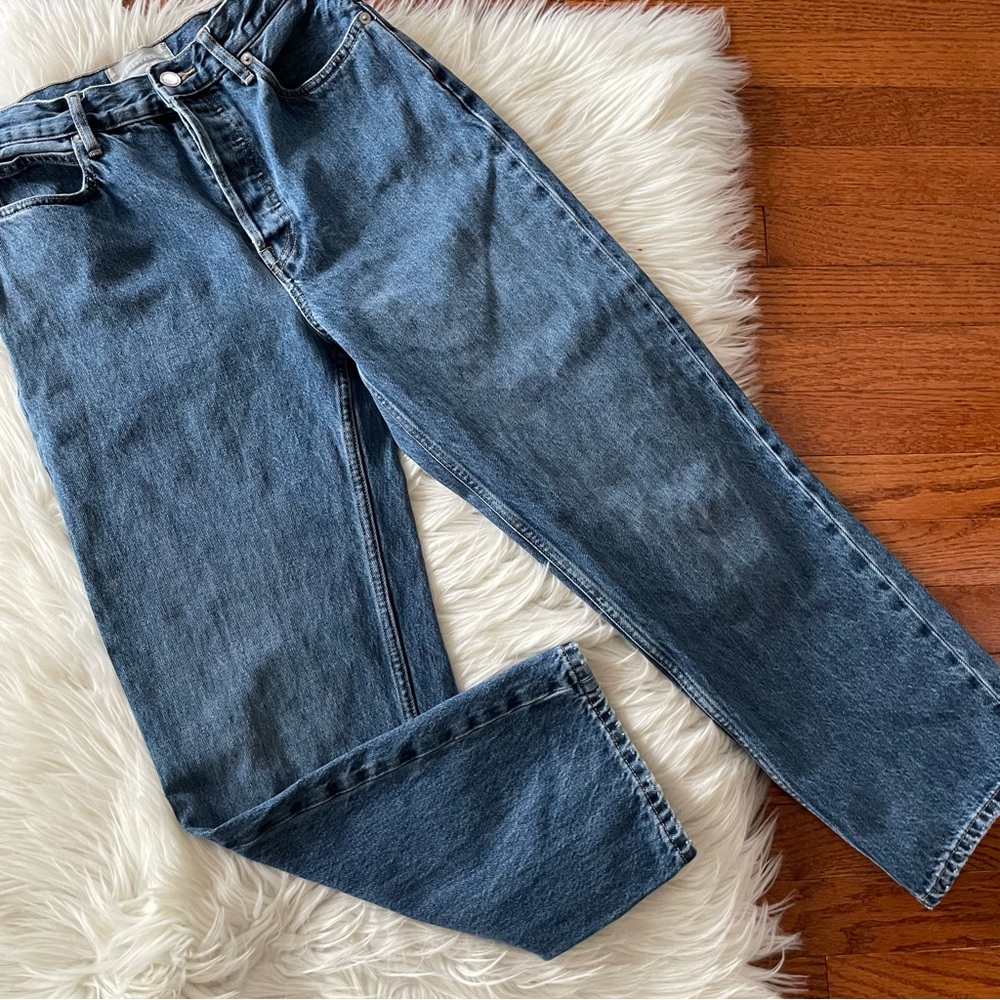 Everlane Button Fly The 90’s Way High Jeans Organic Cotton Size 27
